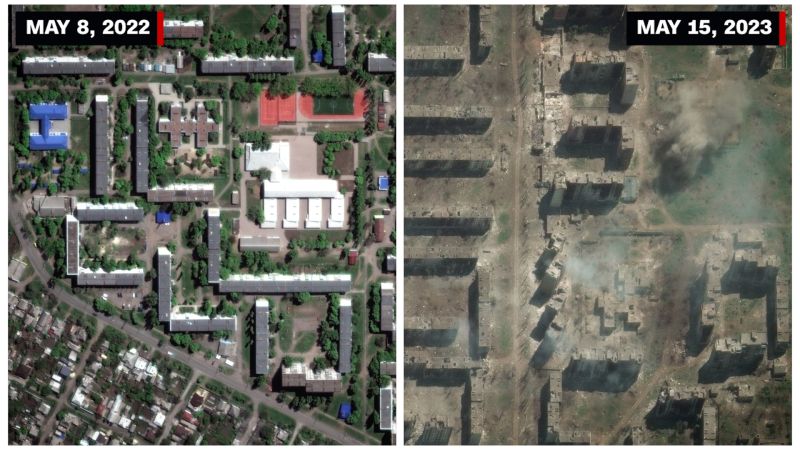 Satellite images show how war in Ukraine has altered the landscape