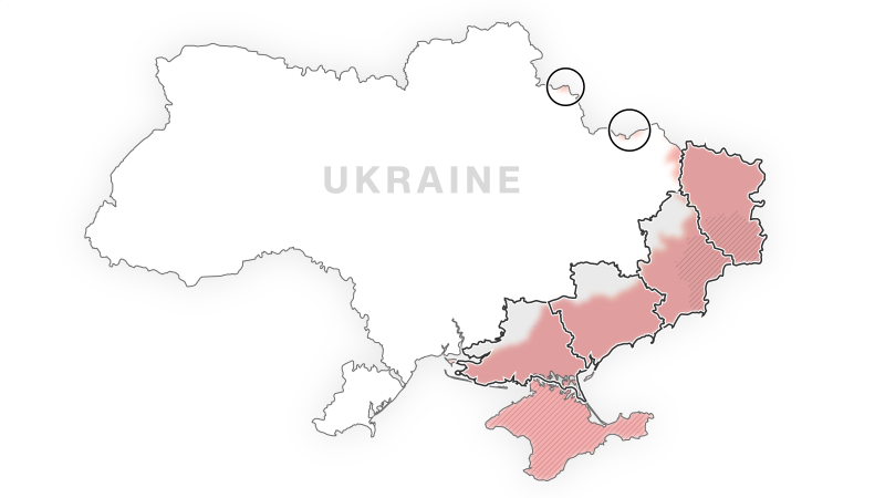 Maps show the key regions in Ukraine that Putin wants