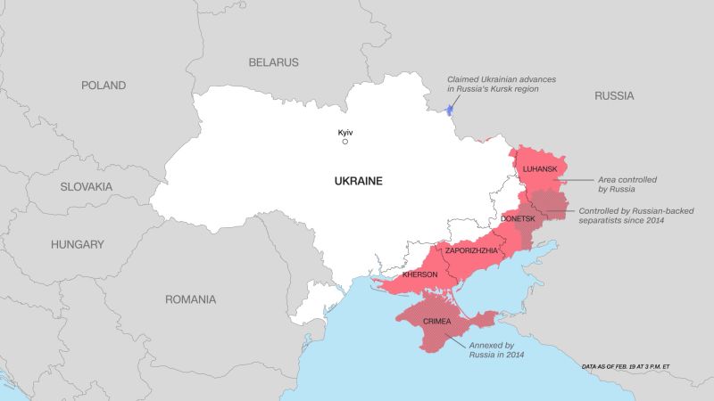 Maps show the territories key to any Ukraine-Russia deal