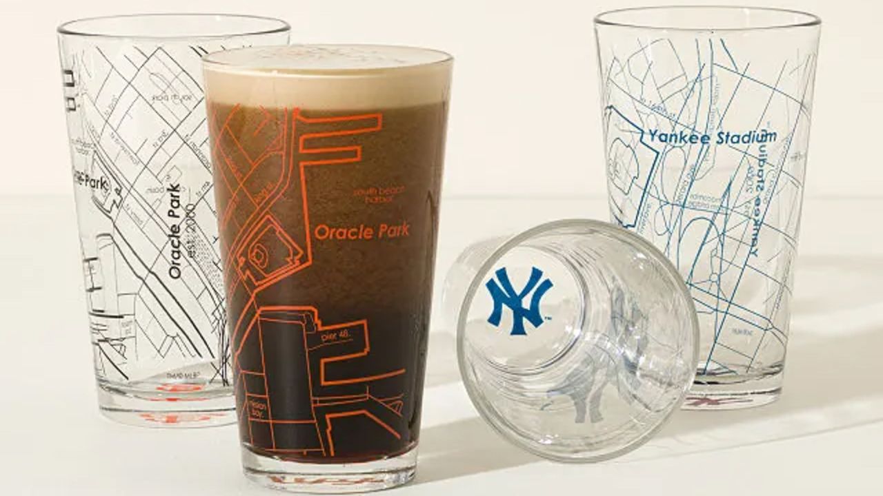 Uncommon Goods MLB Ballpark Pint Glasses, Set of 2 cnnu.jpg