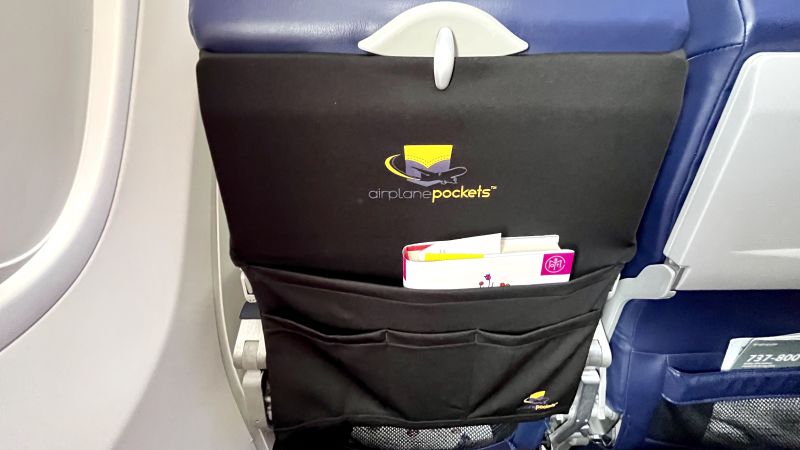 Airplane Pockets Tray Table Cover - Sanitary Cover with Pockets