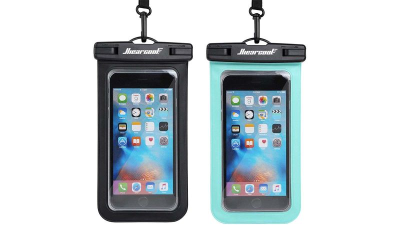 Water resistant phone outlet pouch