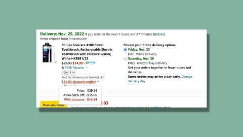 Achetez une nouvelle brosse à dents électrique pour moins d'argent si vous recherchez cette remise Amex sur Amazon.