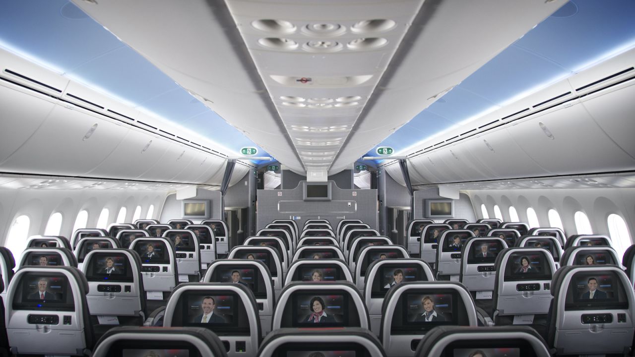 underscored american airlines 787 economy cabin
