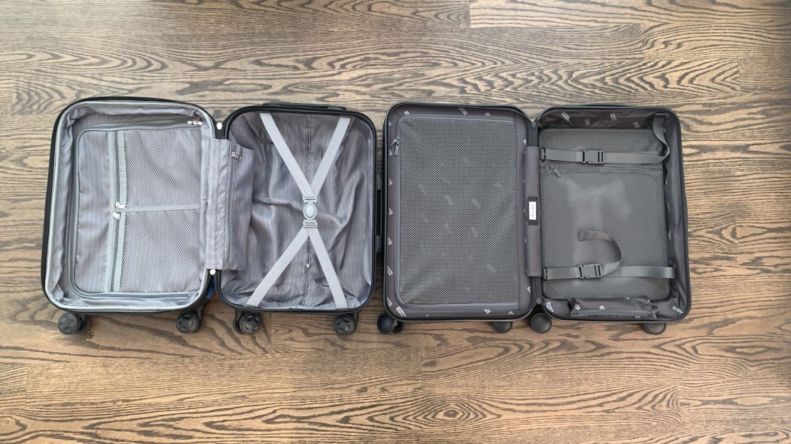 Away Carry-On vs. Amazon Basics Hardside Spinner luggage | CNN Underscored