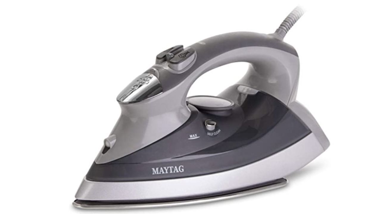 Mueller Professional Grade Steam Iron, Retractable Cord for Easy Storage, Shot of Steam/Vertical Shot, 8 ft Cord, 3 Way Auto Shut Off, Self Clean
