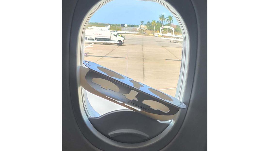 BevLedge In-flight Window Seat Organization-Station by PlaneSmart Products,  LLC :: Kicktraq