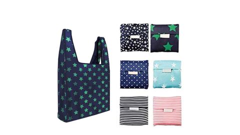 6-Pack Reusable Foldable Bags