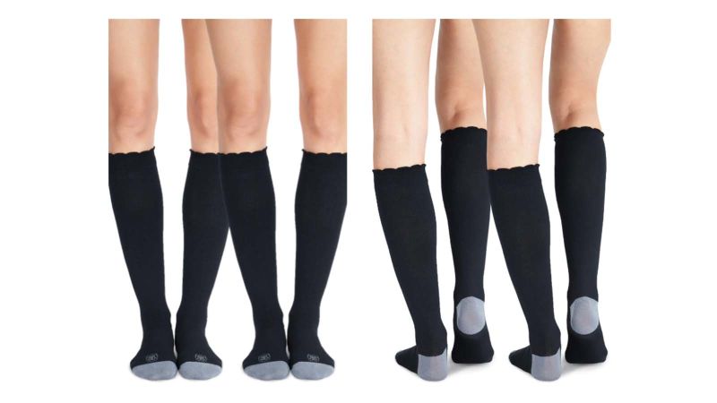 Kensington® Cotton Anti-Dvt Flight Socks for All Graduated Fit Business class Travel comfort and Style 
