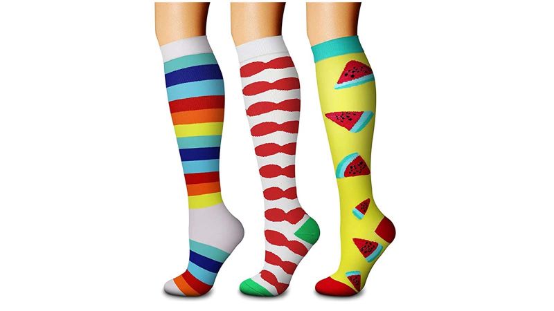 US 1 Pair Unisex Compression Socks Best Medical Nursing Travel Flight Socks Soft 