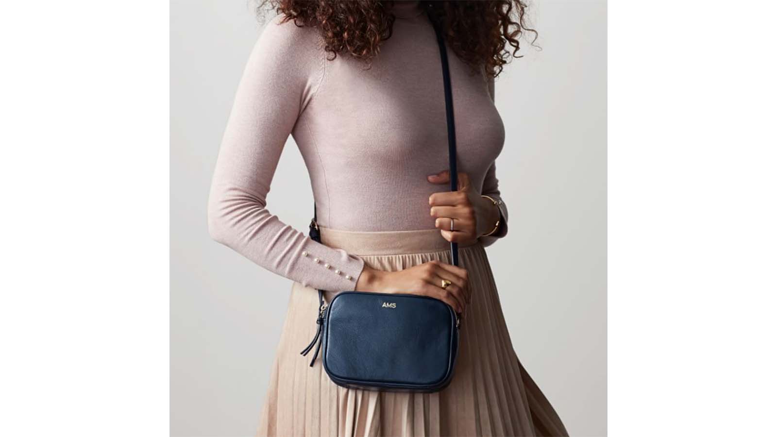 HER Authentic - The prettiest Mini crossbody bag - such a better alternative  to the Neverfull Bb - actually fits on the crook of your arm. Top zipper,  and goes shoulder or crossbody