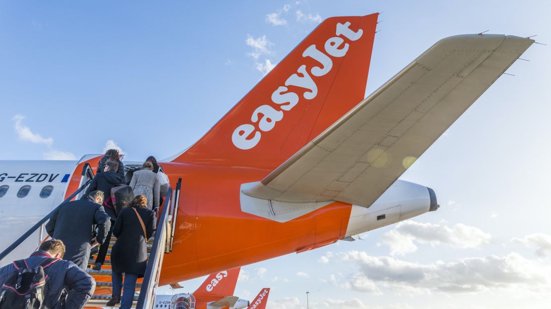 underscored easyjet plane