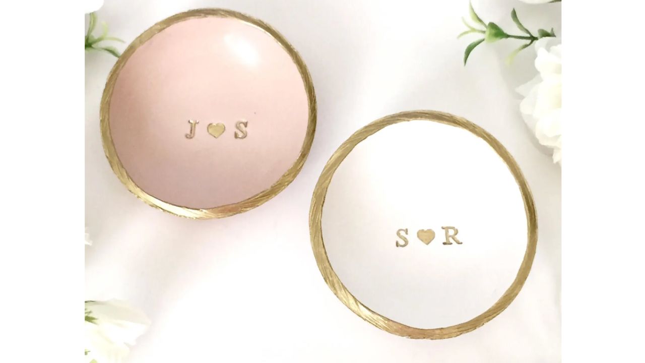 Personalized Ring Dish / Monogram Jewelry Dish / Engagement 