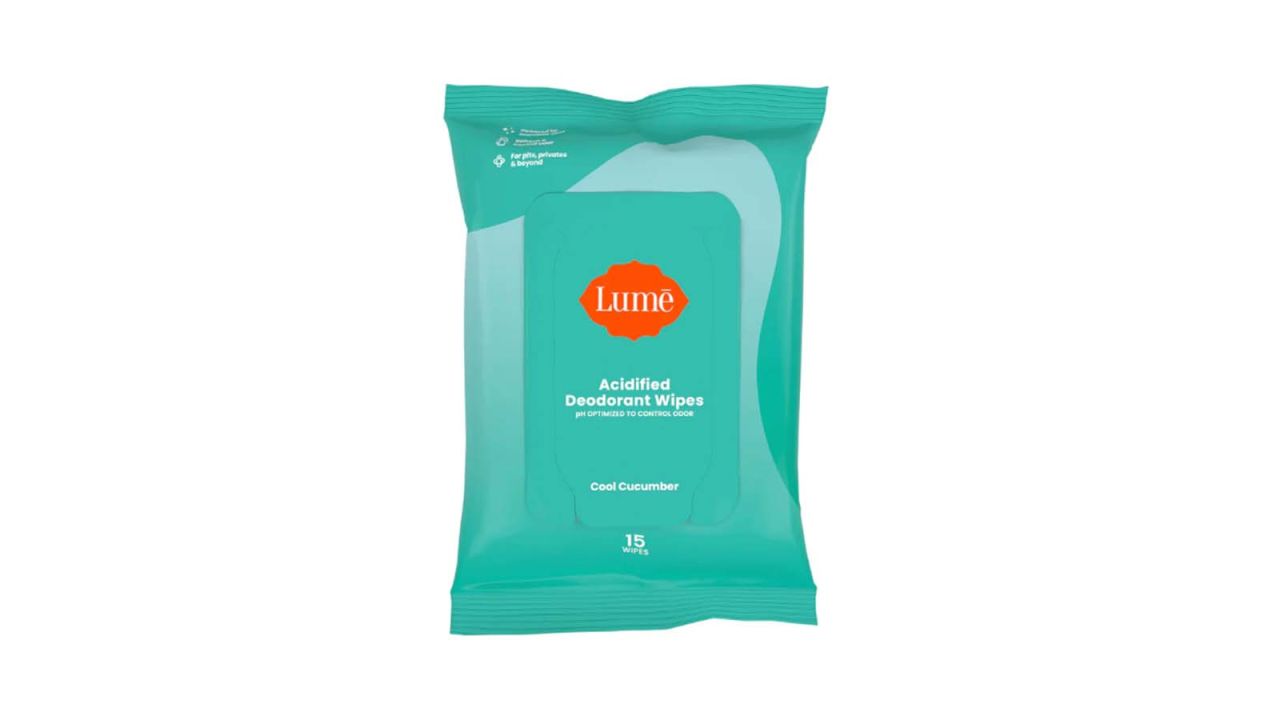 underscored glamping Lume Natural Deodorant Wipes