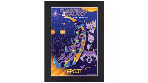 Epcot Guardians of the Galaxy: Cosmic Rewind Matted Print