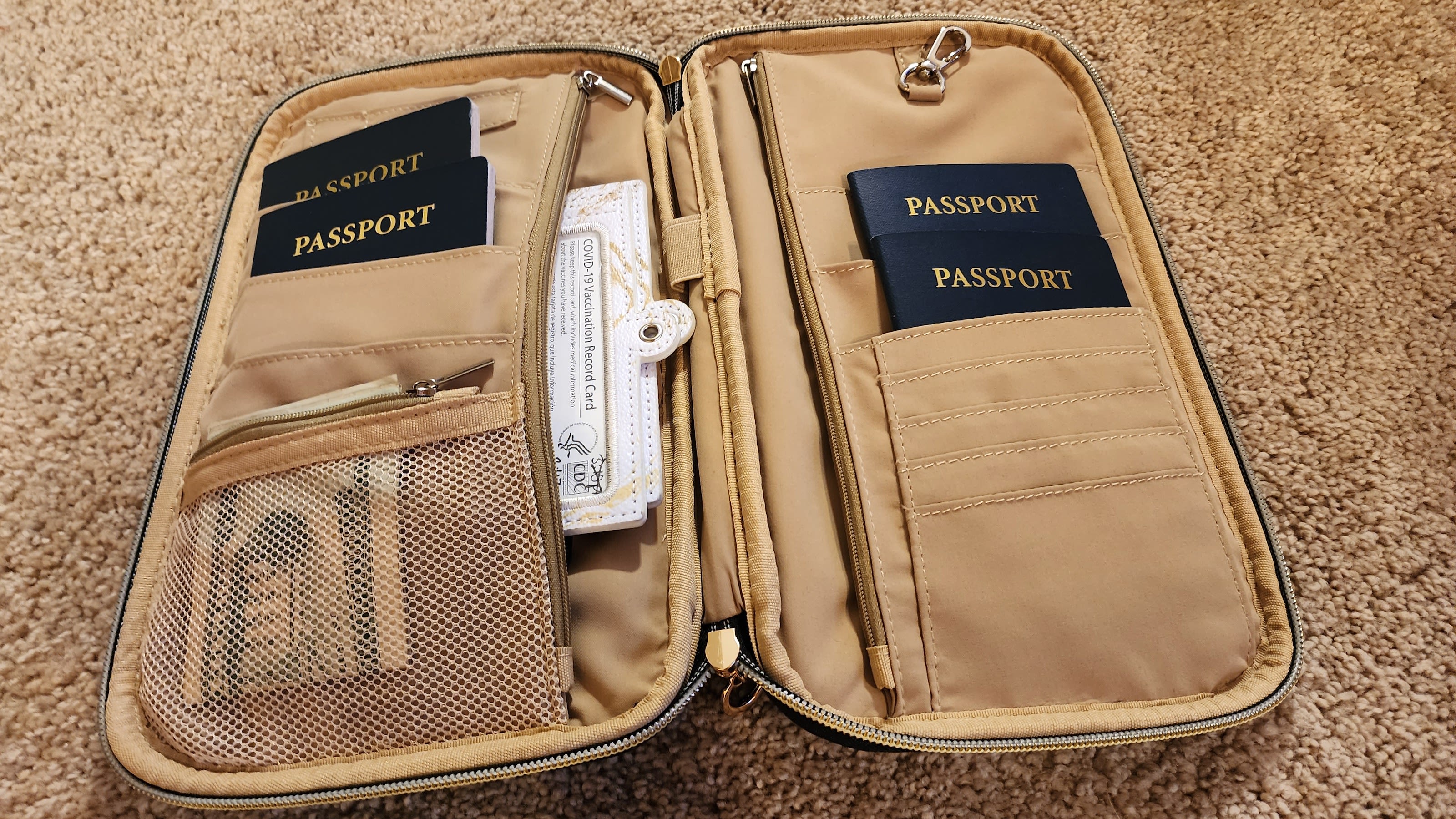 Travel Wallet Family Passport Holder Document Holder Organizer for Women