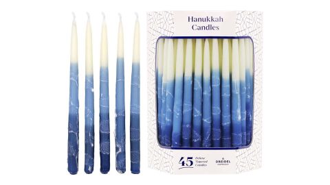 The Dreidel Company Blue Frosted Hanukkah Candle