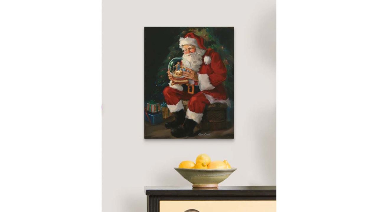 The Holiday Aisle Santa Believes Wrapped Canvas Graphic Art