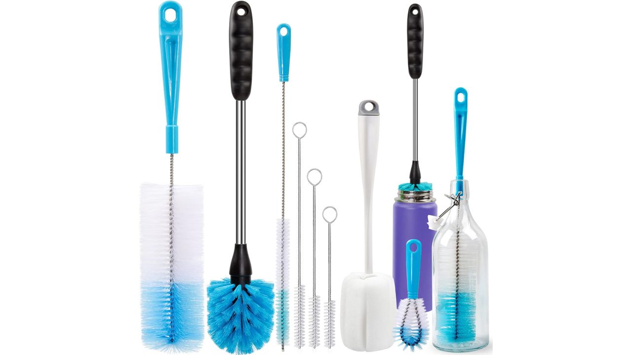 Hydro Flask Cleaning Supplies - Bottle Brush & Straw Cleaning Set - Water  Bottle Cleaneing Accessories Dishwasher Safe Reusable Straw Brush