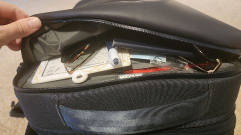 underscored incase arc travel pack pocket