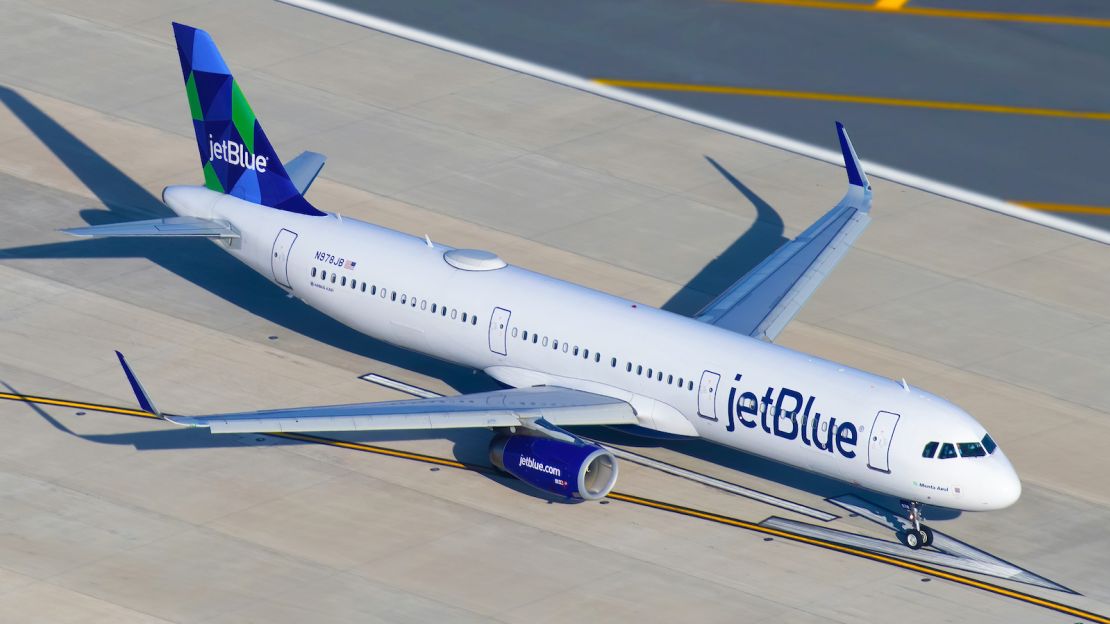 underscored jetblue plane