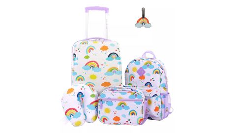 Travelers Club Kid's Hard Side Carry-On Spinner 5-Piece Luggage Set