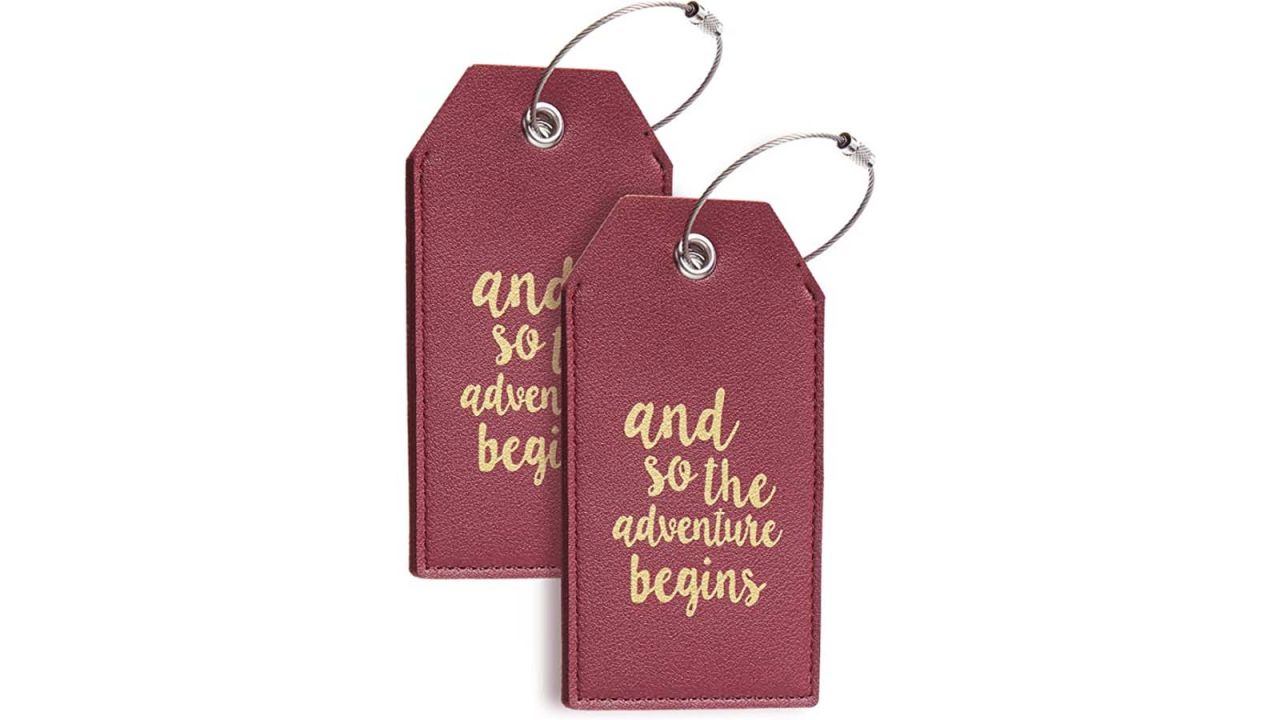 underscored luggagetags Casmonal ‘And so the Adventure Begins’ Tags