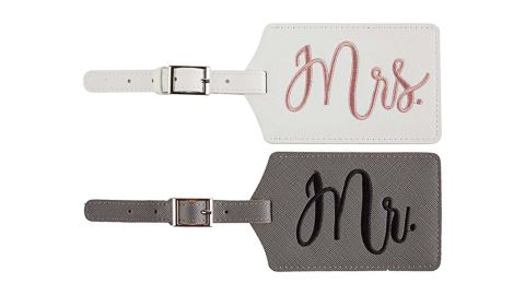Mr and Mrs Chemon.luggage tag set