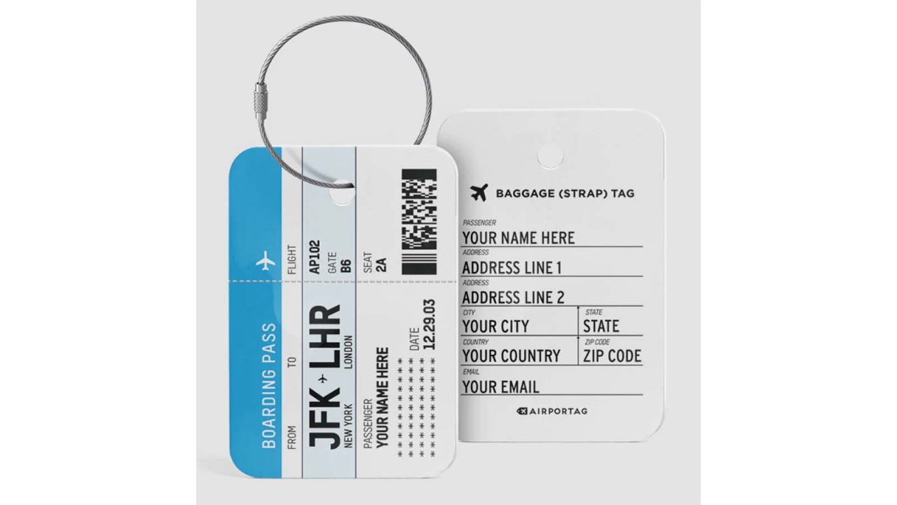 Airport Tag Custom Boarding Pass Luggage Tag