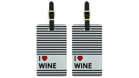 Graphics and More I Love Wine Luggage Tag