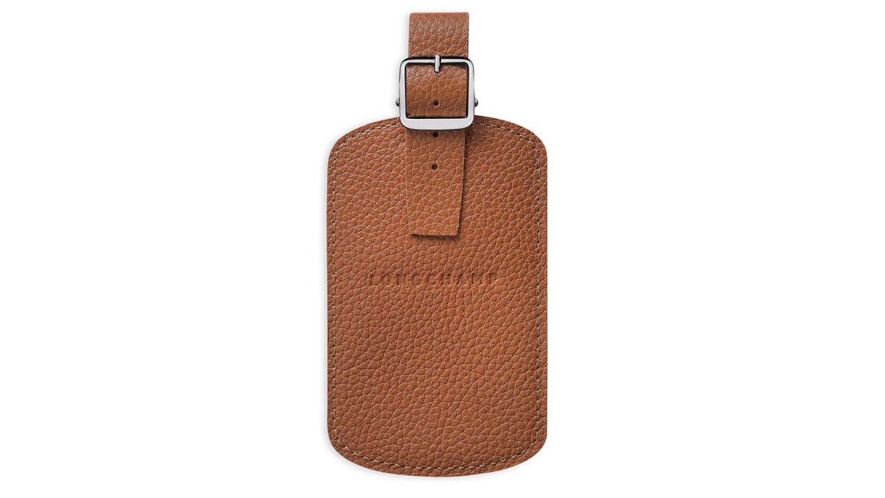 Graphic Image Luggage Tag with Buckle British Tan