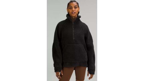 Half-neck funnel-shaped oversized fleece scuba diving