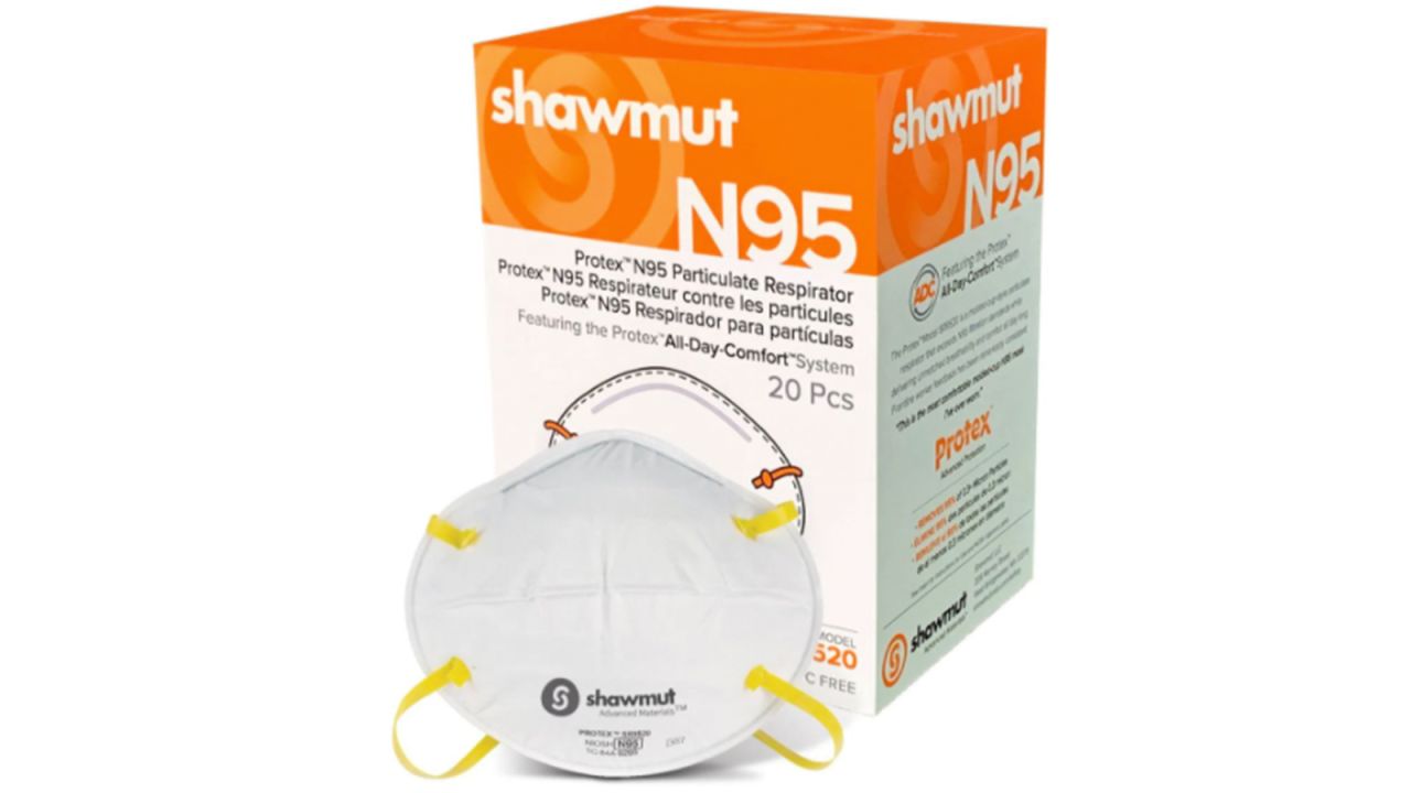 Shawmut Protex N95 Respirator Mask, model number SR9520