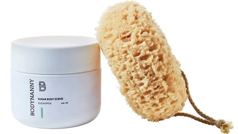 Bodynanny Eucalyptus Body Scrub With Sponge Set