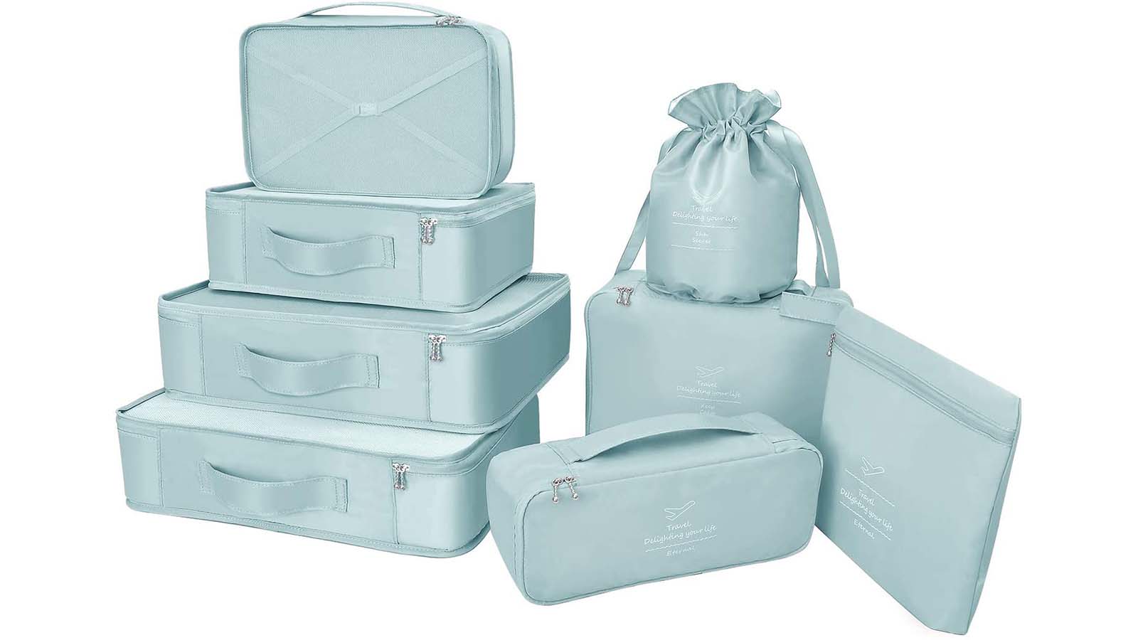Waterproof 6Piece Set Luggage Organiser Suitcase Storage Bag Packing Travel Cube