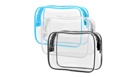Packism Clear Toiletry Bag, 3-Pack