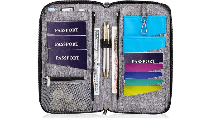 Passport Holder Lets Get Lost Passport Wallet Blue Passport Cover Bags & Purses Luggage & Travel Passport Covers Travel Gift Travel Wallet 