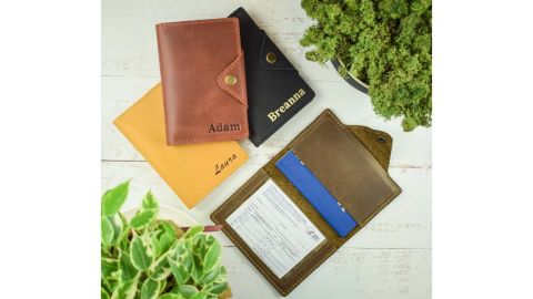 BestSellerLeather Vaccination Card & Passport Holder