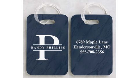 Personalization Mall Lavish Last Name Personalized Baggage Tag Set 2 pcs