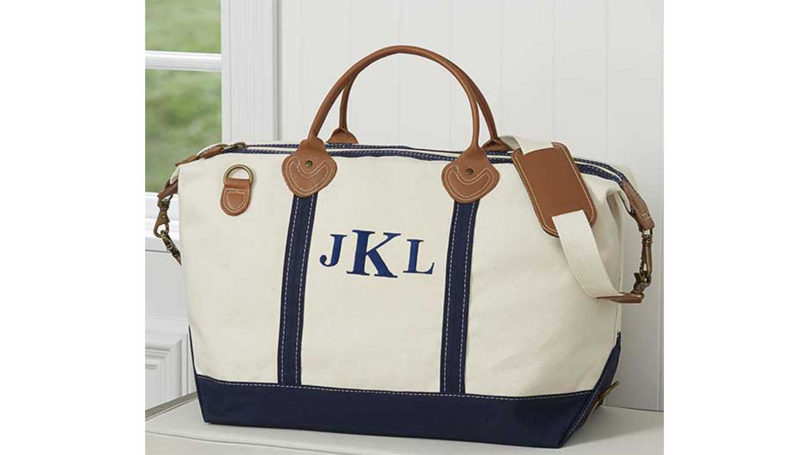 Monogram Duffle Bag Personalized Duffel Bag Overnight Tote -  UK