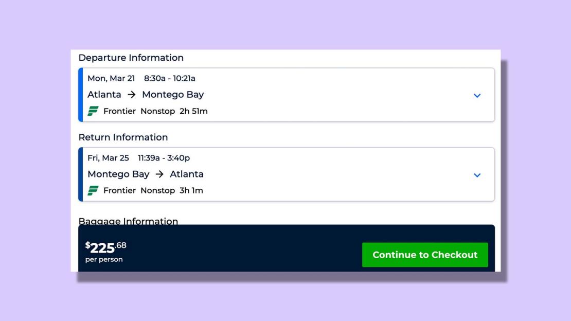 Atlanta to Montego Bay for $225.68 round trip