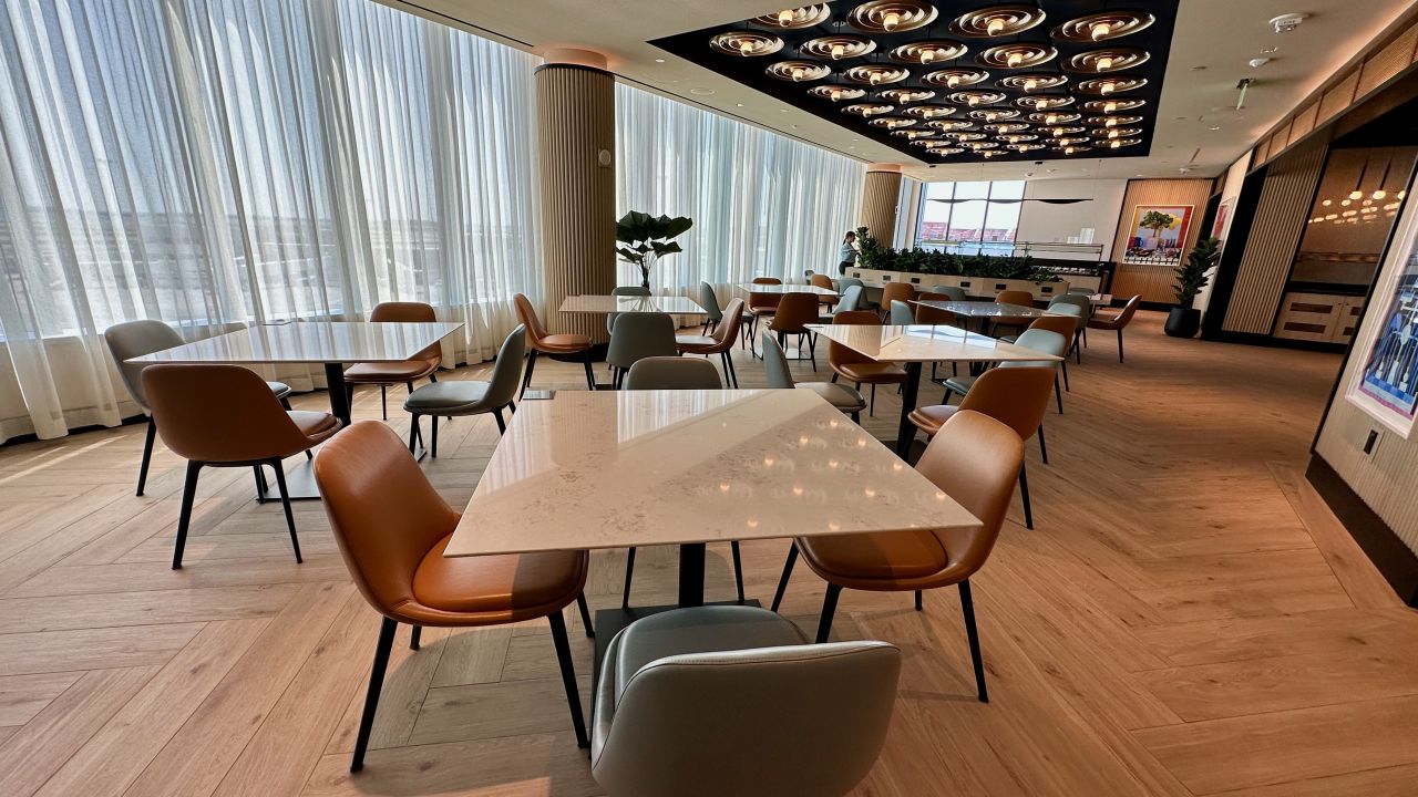 Seating in the Sapphire Lounge dining room