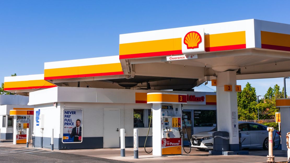 underscored shell gas station