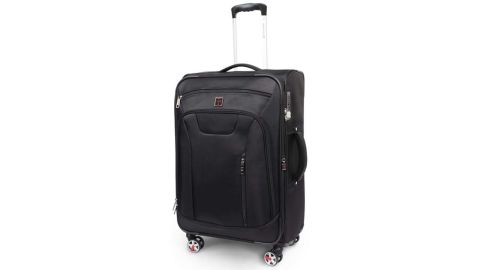 underscored softshellcheckedluggage swiss tech executive 25 inch 8 wheel check luggage