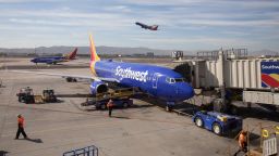southwest airlines plane at gate
