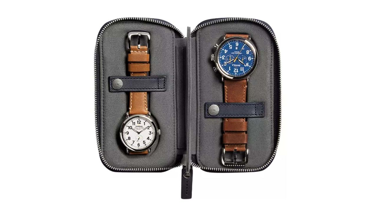 Shinola Vachetta Leather Travel Watch Case