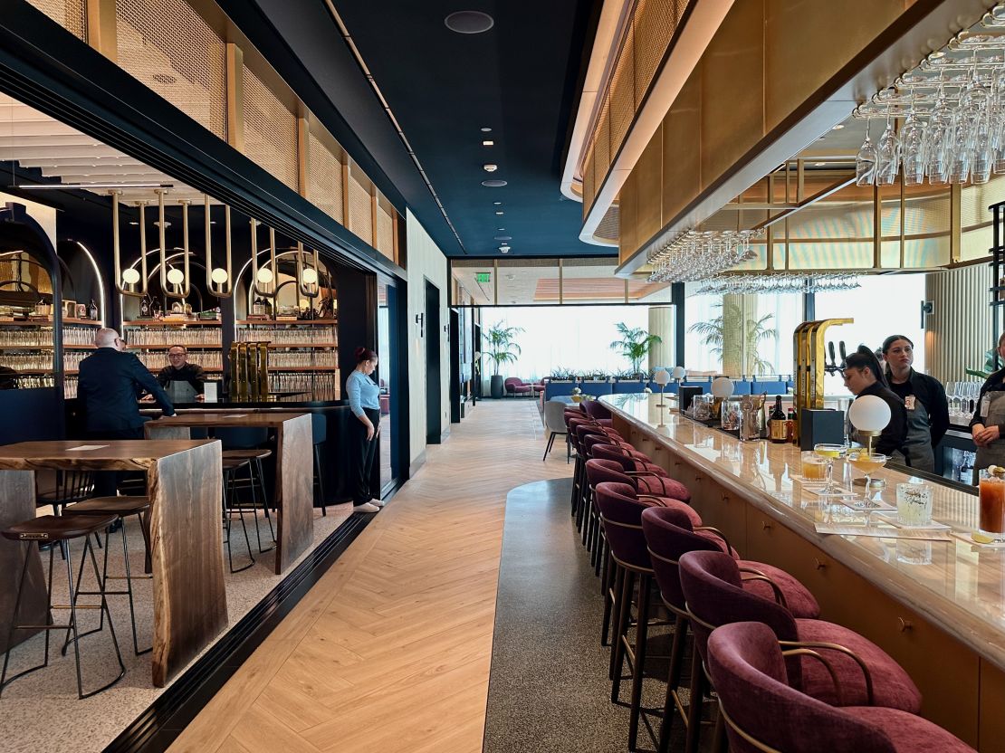 The bar and taproom at the Sapphire Lounge in Boston.