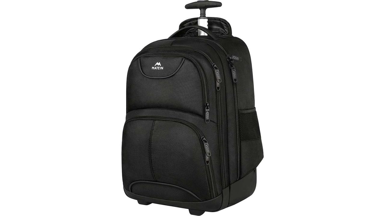 underscored travelbackpacks MATEIN Waterproof Rolling Backpack