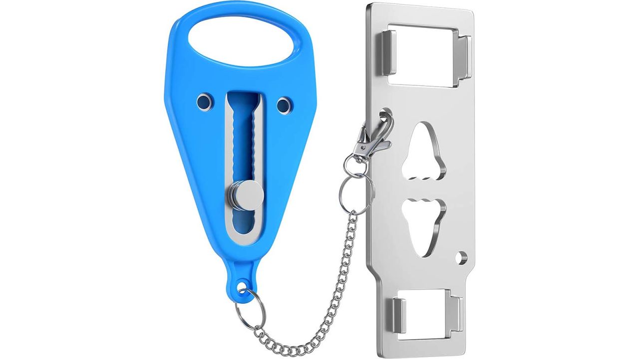 Portable Door Lock Temporarily Locks Most Interior Doors