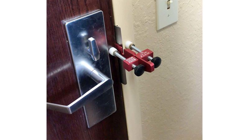 Portable door lock for cheap hotel room